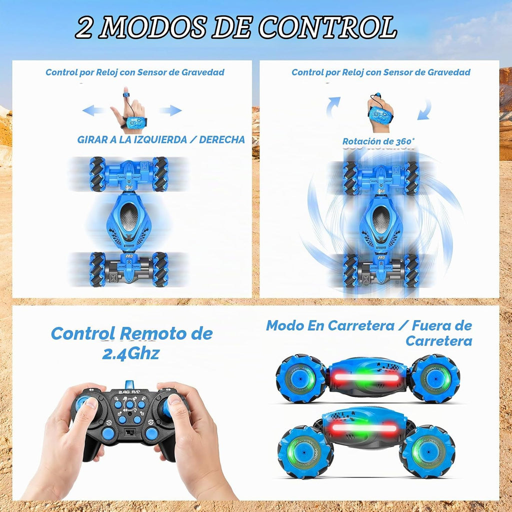 Fosgoit Auto RC con detección de gestos de acrobacias, juguetes par...