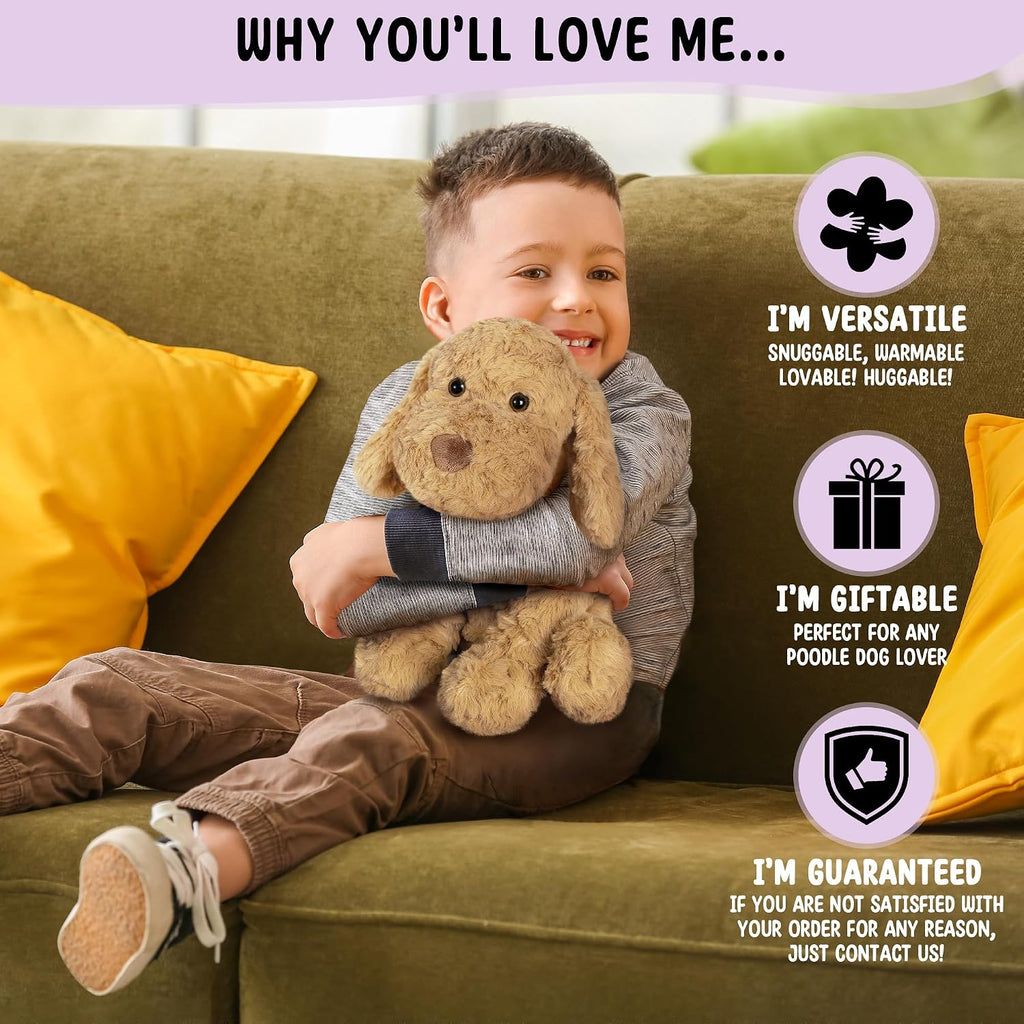 Goldendoodle - Animal de peluche para perro caniche para microondas...
