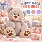 LotFancy Teddy Bear - Peluche de peluche suave de 20.0 in, color gr...