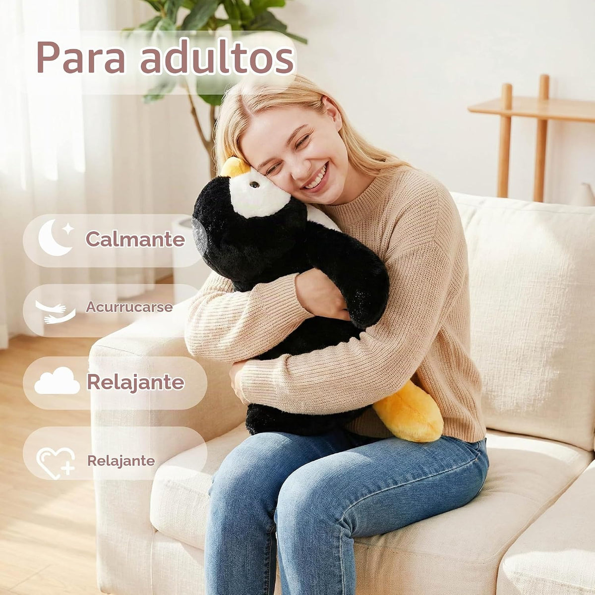 Niuniu Daddy - Animal de peluche con peso, 25 en 5 libras, peluche...