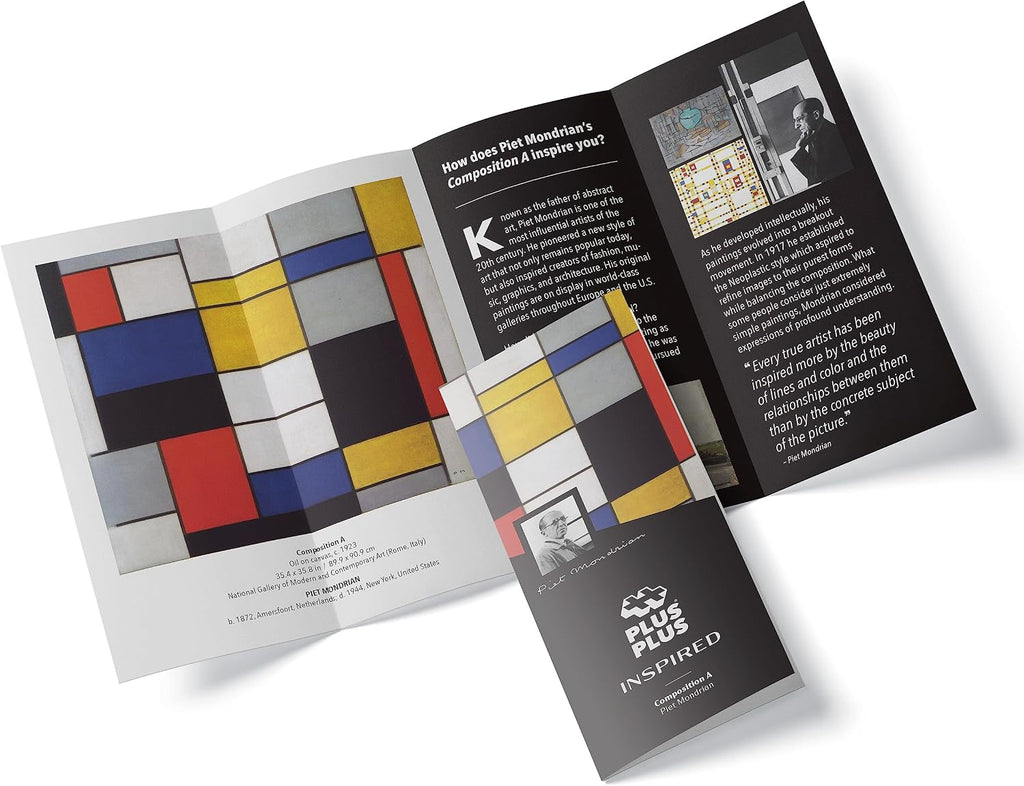 PLUS PLUS Inspirado, Mondrian Composición A, Historia del Arte Jueg...