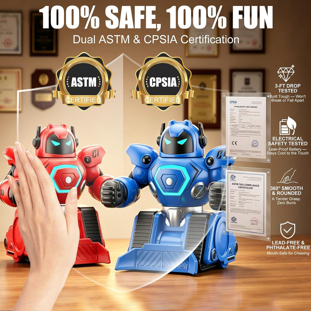 OBEST Juego de 2 robots de lucha con control remoto, robot de batal...