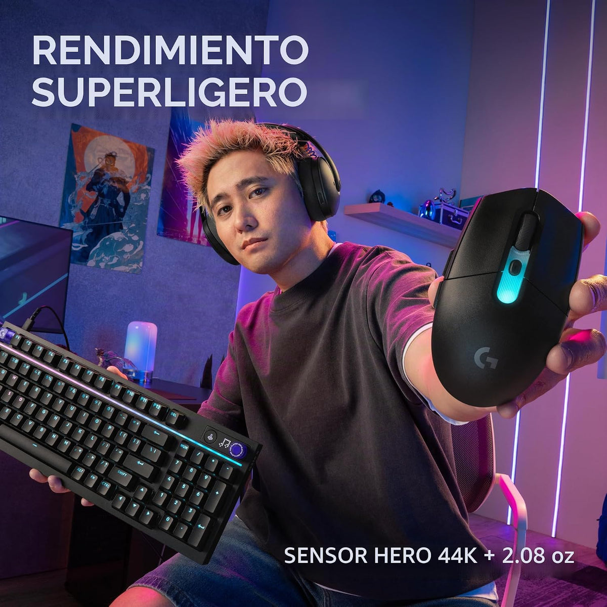 Logitech G Ratón inalámbrico para juegos 305 X Superlight - Negro |...
