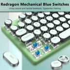 Redragon Teclado mecánico inalámbrico para juegos K710, color verde...