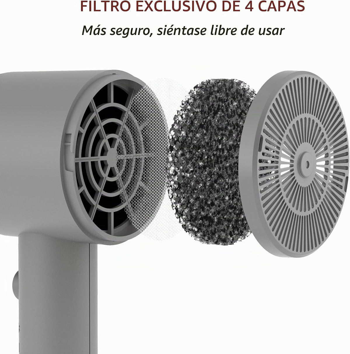AINA Secador de pelo con difusor, peine secador de pelo completo 11...