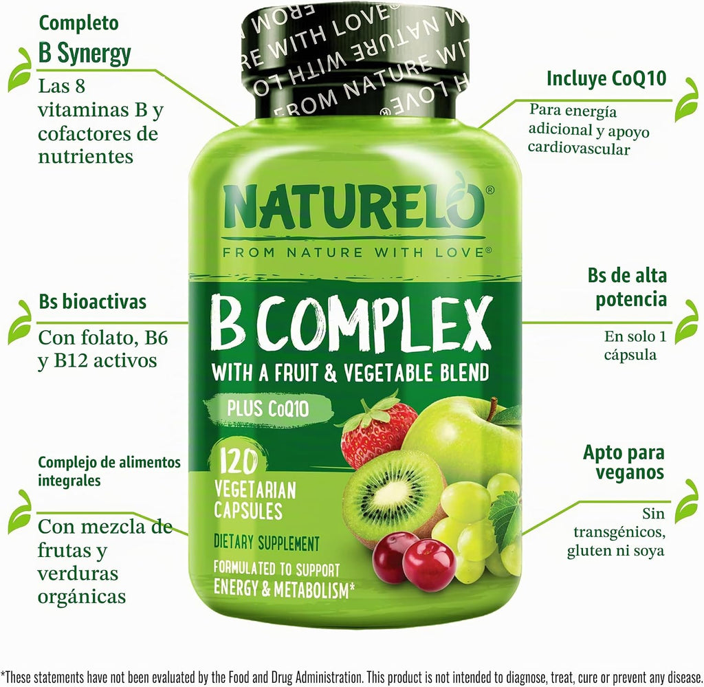 B Complex Parent, B-COMPLEX-120, 1 | Biotina, mezcla de frutas y ve...