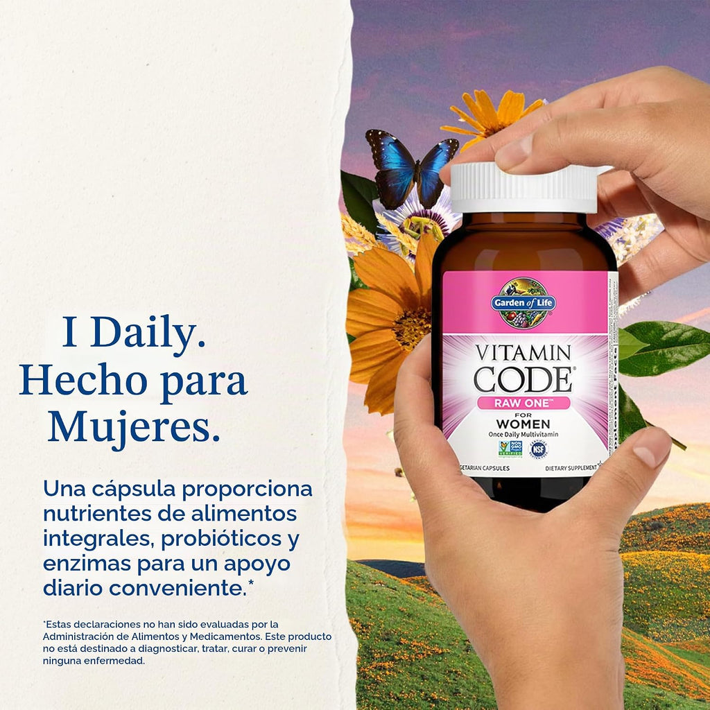 Suplemento multivitamínico vegetariano para Mujeres Garden of Life,...