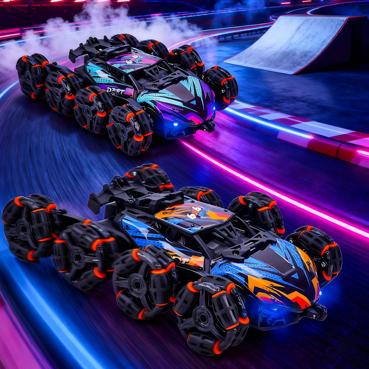 NEXBOX Cool 8 ruedas controladas a mano RC Stunt Car, juguete | reg...