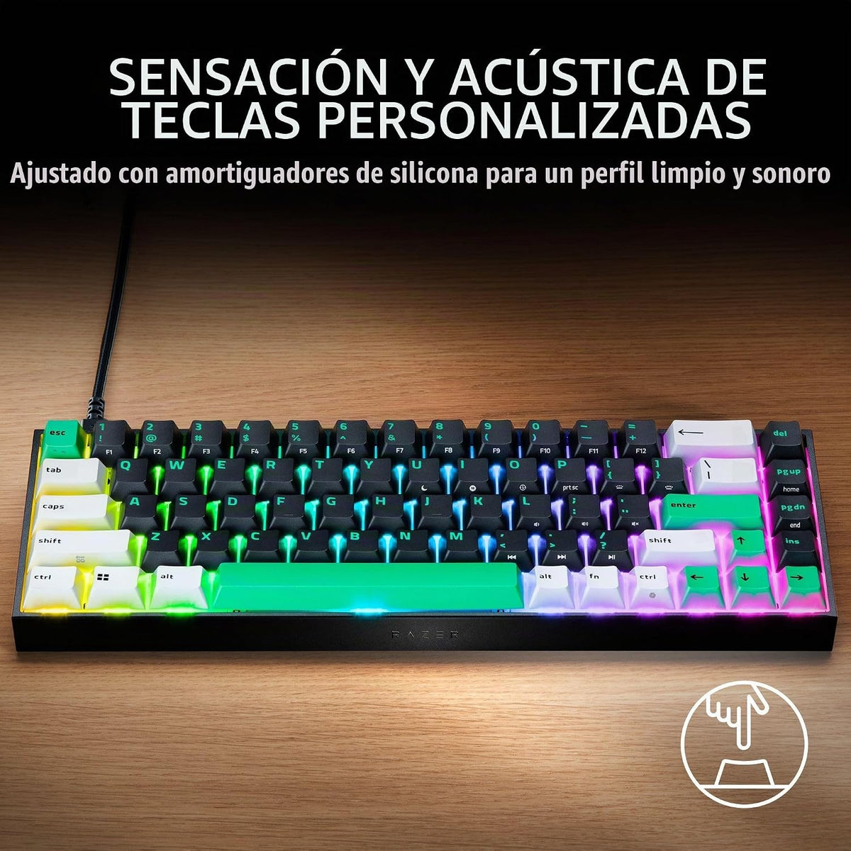 Razer Reclusa X Mini Teclado mecánico para juegos 65% intercambiabl...