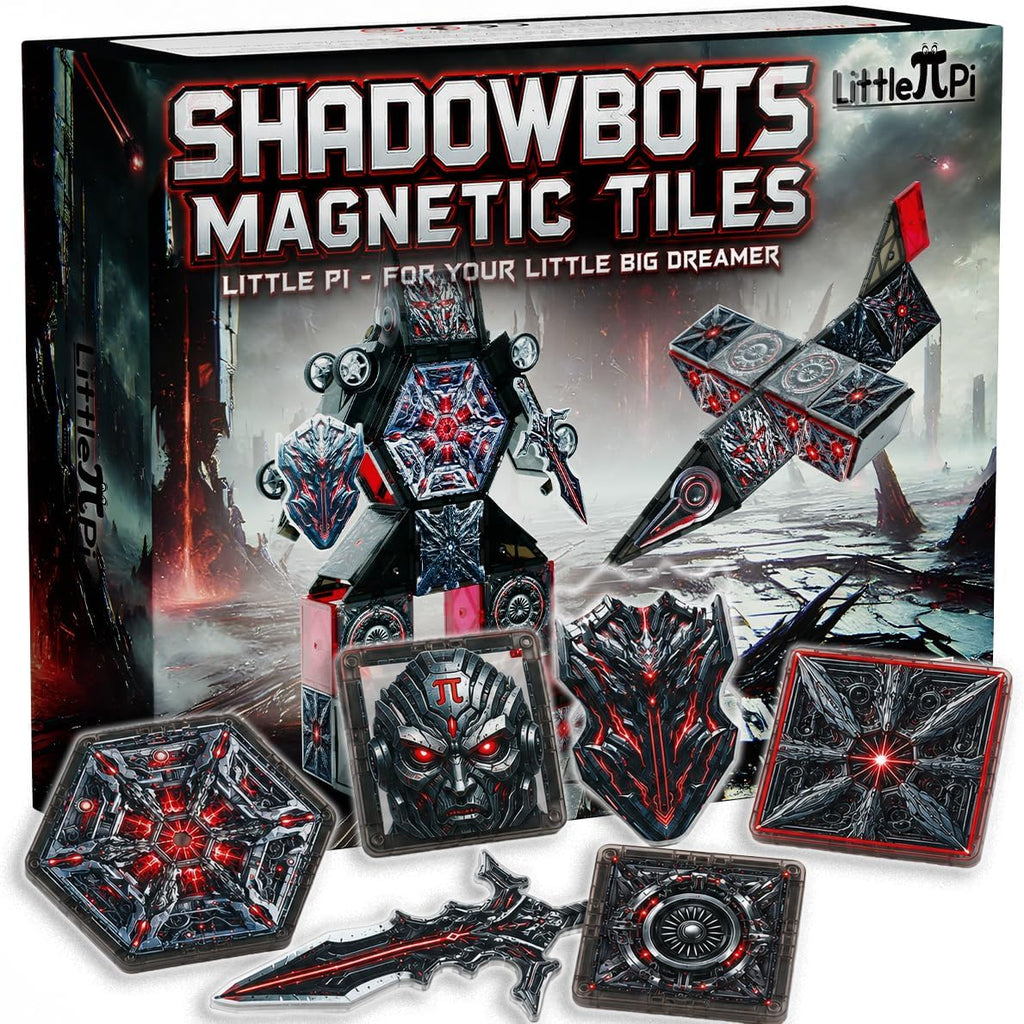 Little Pi - Azulejos magnéticos ShadowBots 58 piezas | Juego de con...