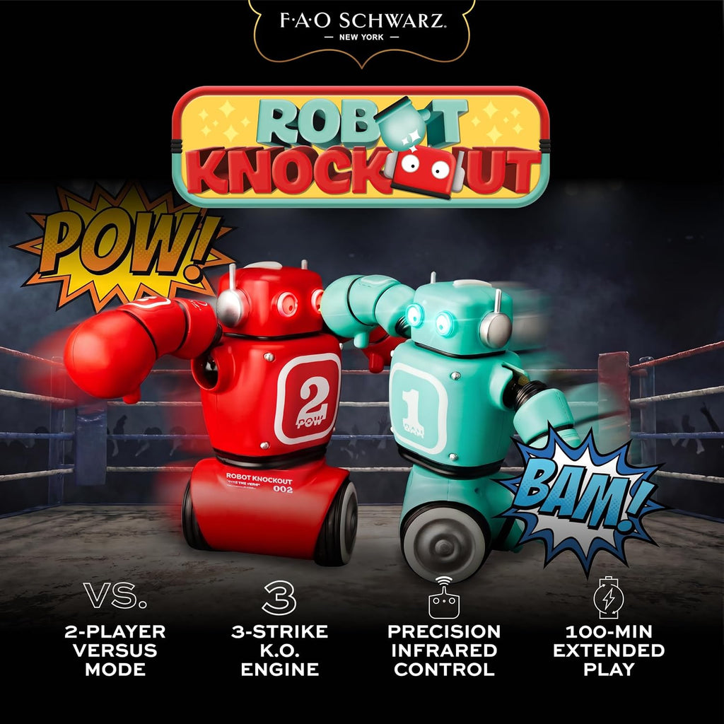 FAO Schwarz RC Robot Knockout Control Remoto Boxeo Set, 2 Robots de...