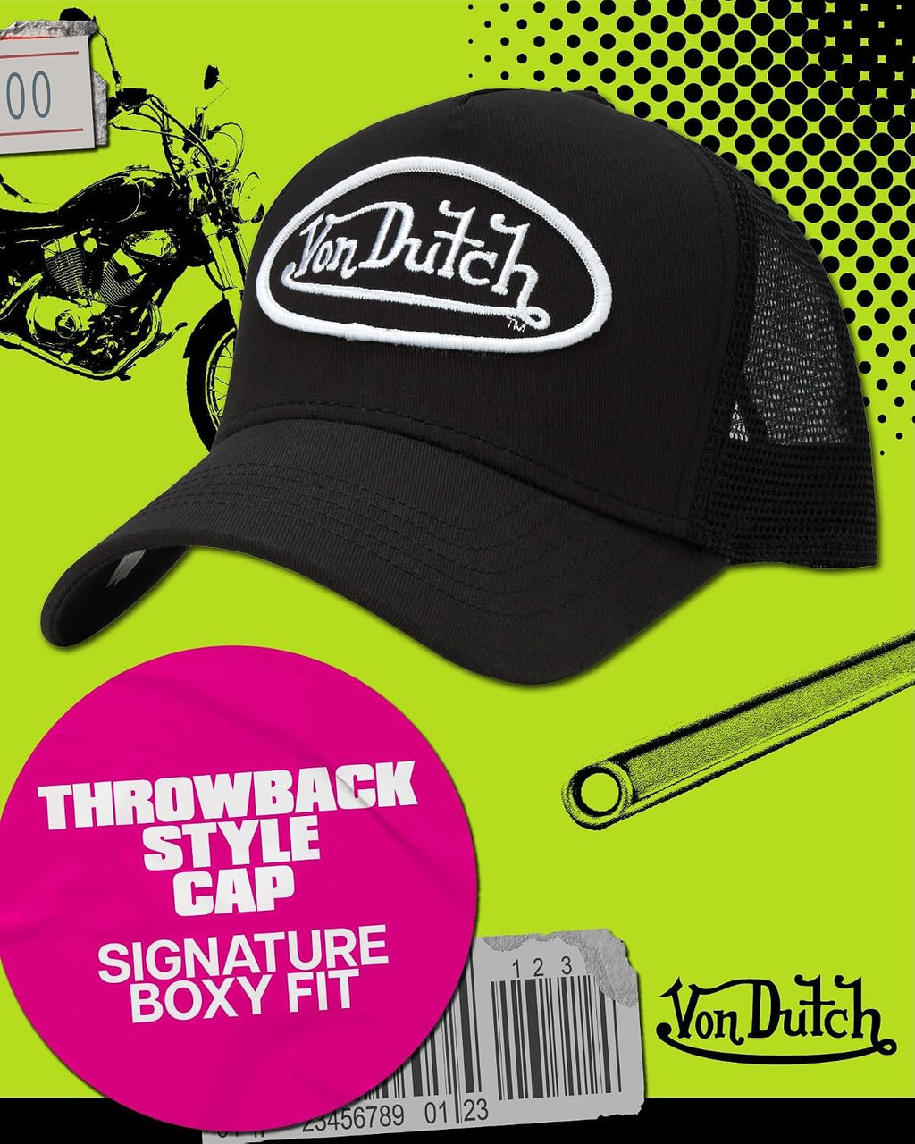 Von Dutch Gorra unisex de camionero \u2013 Gorra de béisbol retro c...