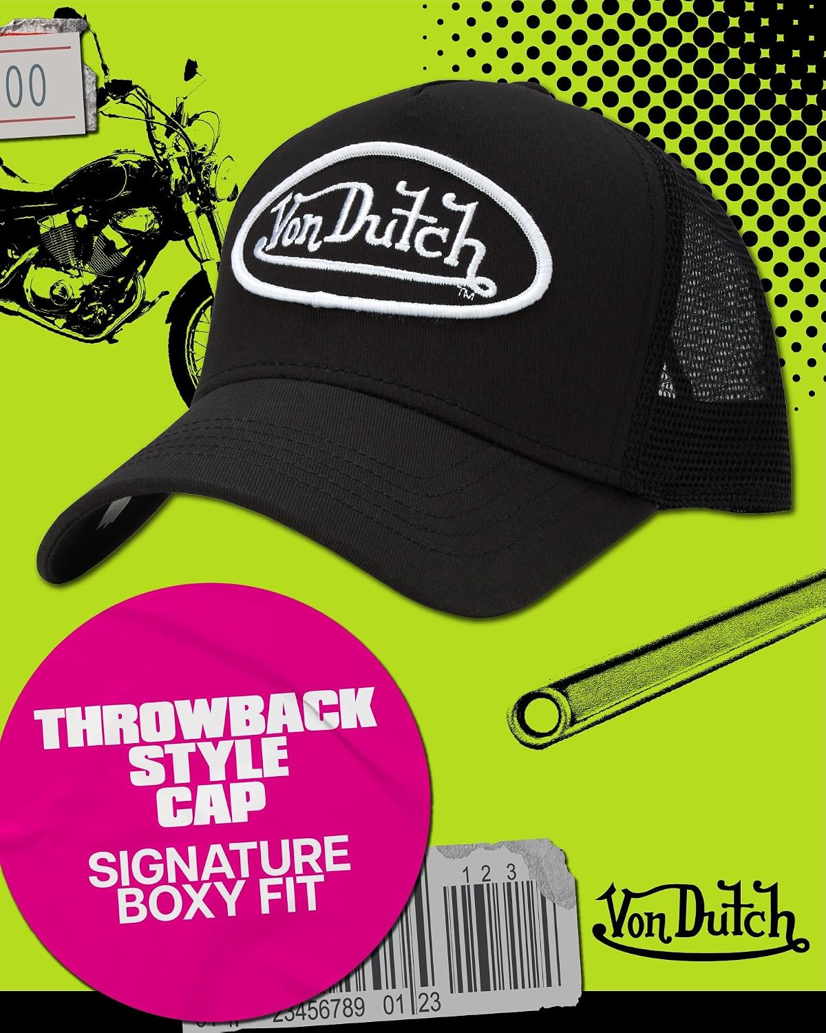 Von Dutch Gorra unisex de camionero \u2013 Gorra de béisbol retro c...