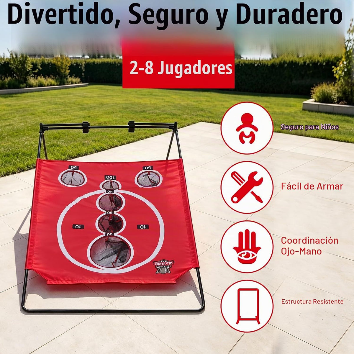 BACKYARD ALL-STARS Juego de tablero de cornhole estilo arcade, jueg...