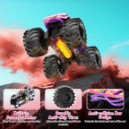 Coche de control remoto para niñas, 1:18, camión monstruo rosa, jug...
