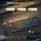 Redragon K688PRO Teclado mecánico inalámbrico para juegos con junta...