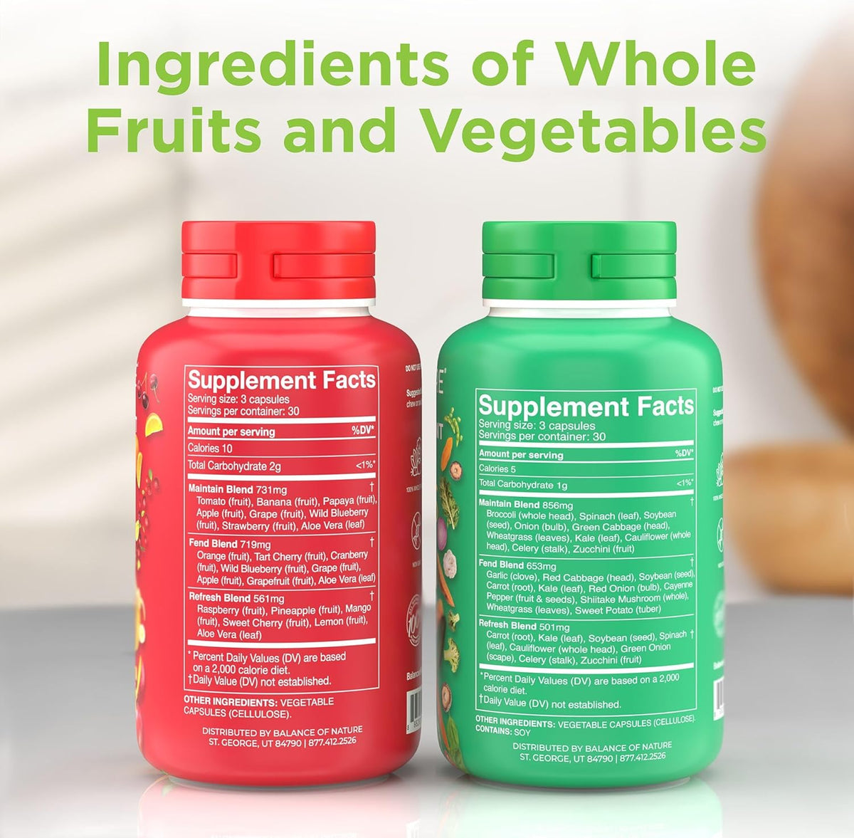 Balance Of Nature Suplementos de frutas y verduras \u2013 90 cápsul...