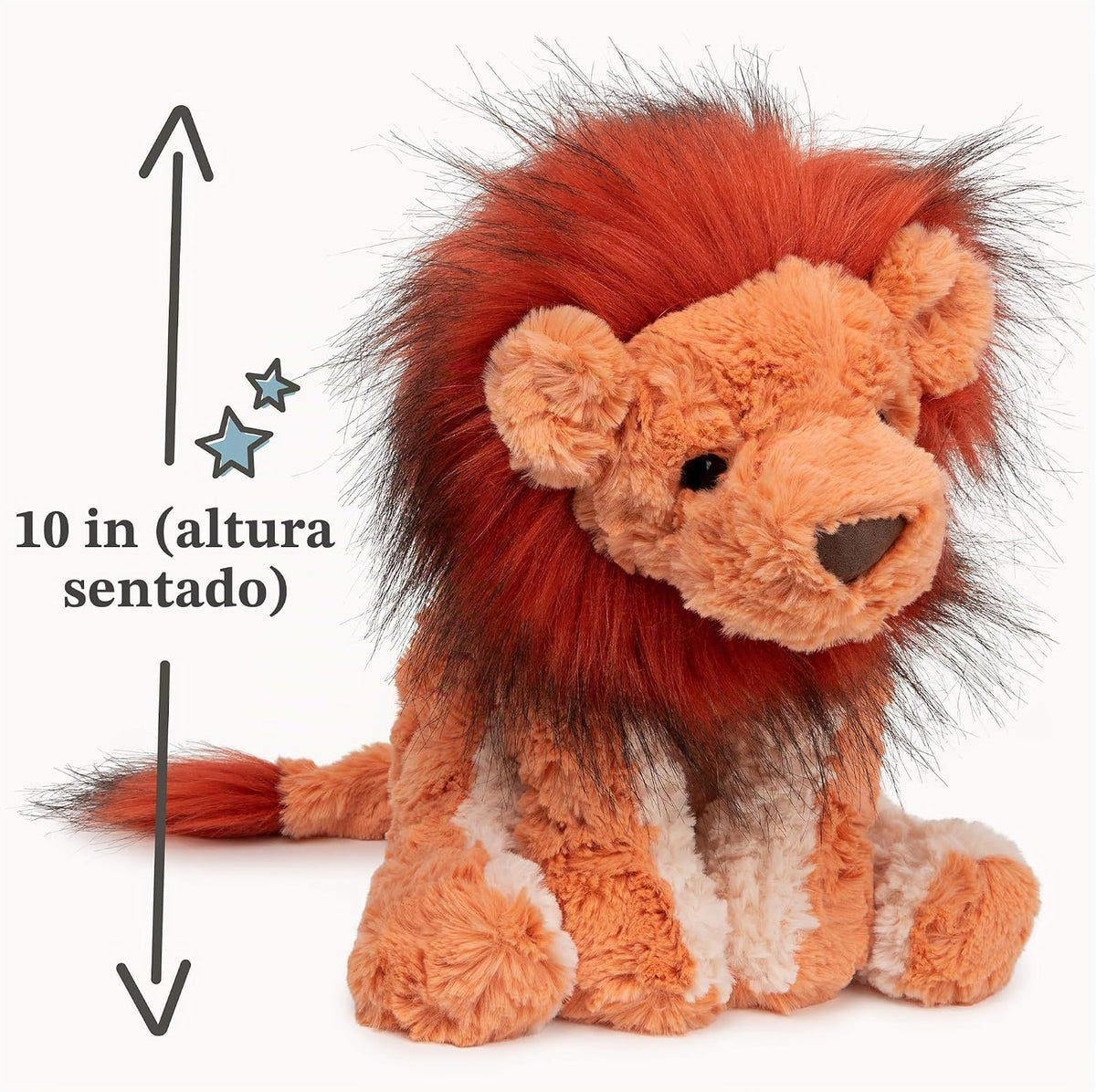 GUND Cozys Collection León juguete sensorial de peluche de 10 pulga...