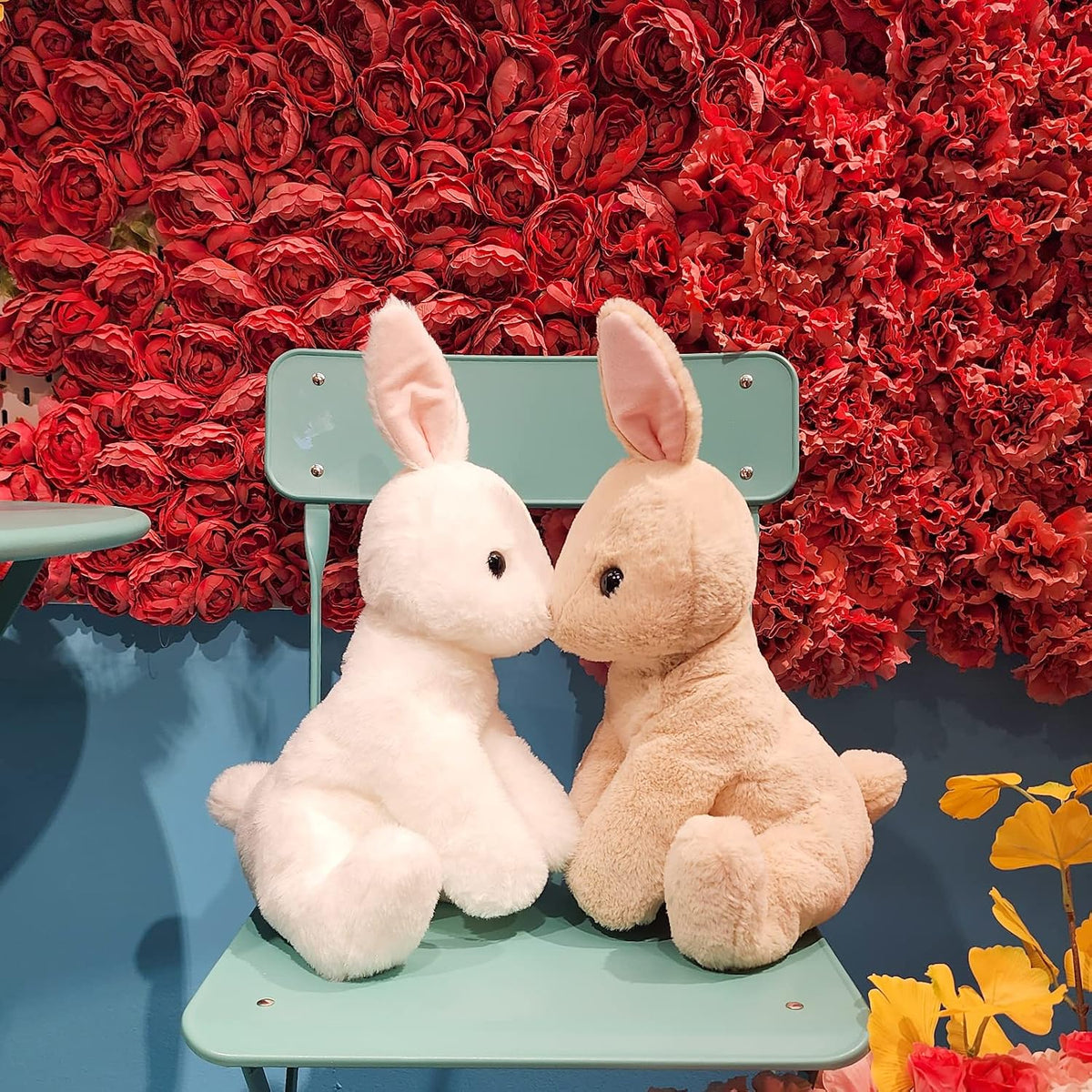 WEIGEDU Animales de peluche conejo con orejas rosas para niñas, niñ...