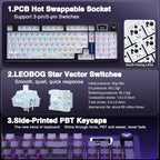 AULA S98 Pro Teclado mecánico inalámbrico para juegos con pantalla,...