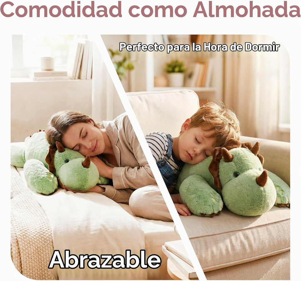 Niuniu Daddy - Almohada de peluche con peso de dinosaurio para niño...