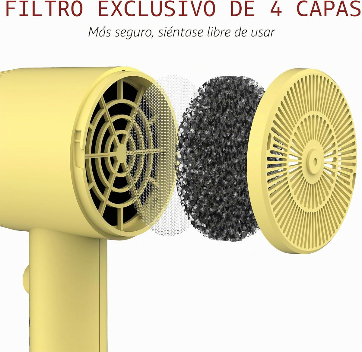 AINA Secador de pelo con difusor, peine secador de pelo completo 11...