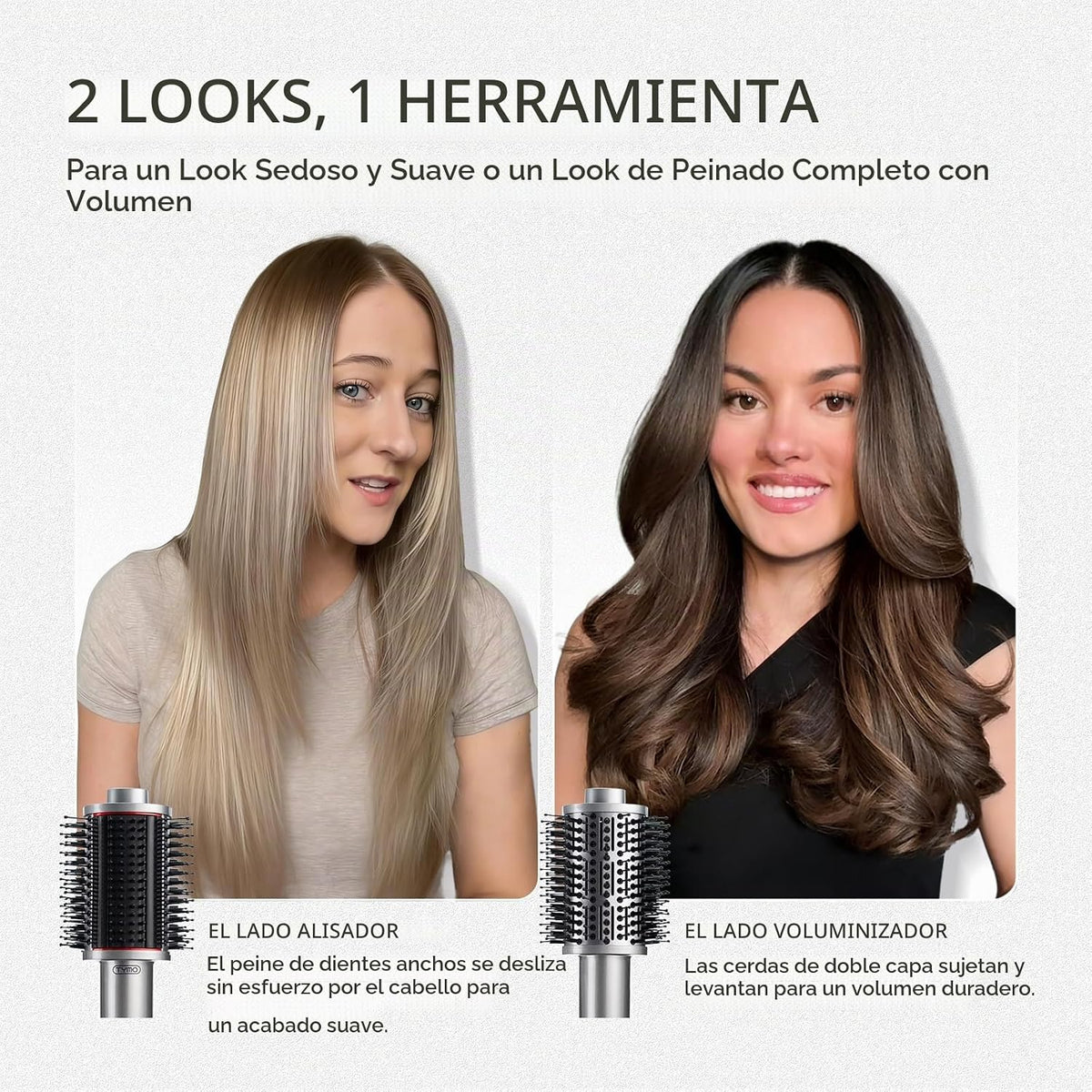 TYMO Cepillo secador de pelo 4.0, cepillo secador de pelo iónico li...