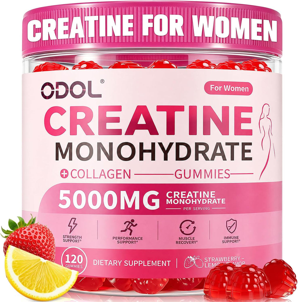 ODOL Gomitas de monohidrato de creatina de 5000 mg para mujeres con...