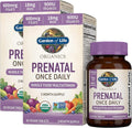 Garden of Life Vitaminas prenatales para mujeres, folato orgánico p...