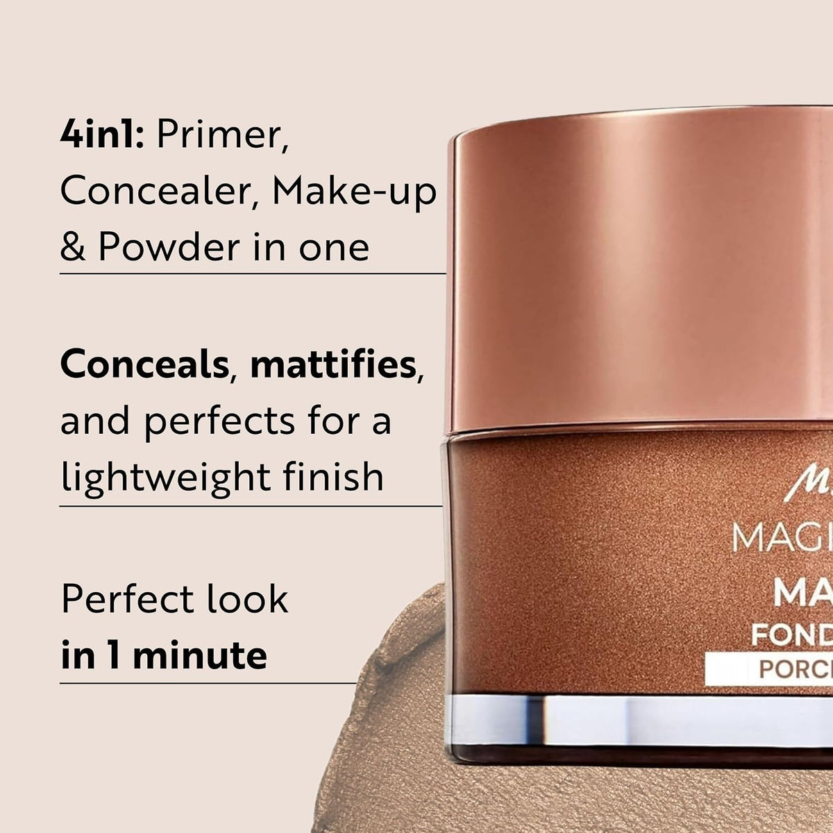 M. Asam Magic Finish Porcelana Teint Maquillaje Mousse (1.01 Fl Oz)...