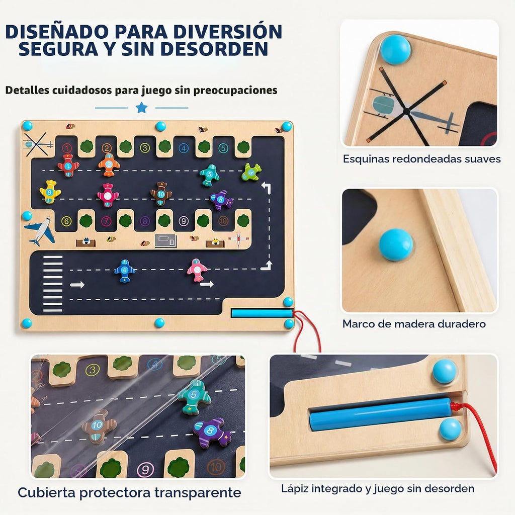 Juguete magnético de laberinto de números para niños de 3 a 5 años,...