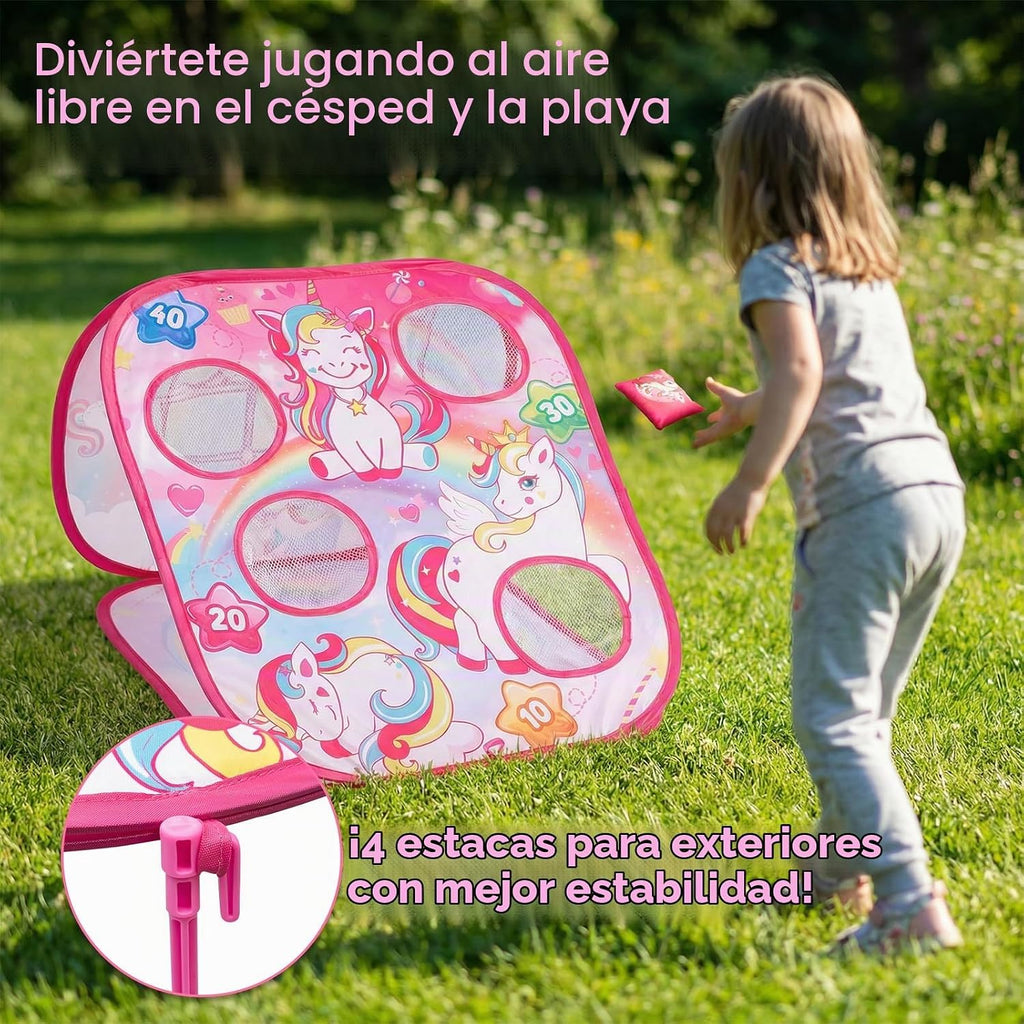 Juego de lanzamiento de puf para niños – Tablero Cornhole juguetes...