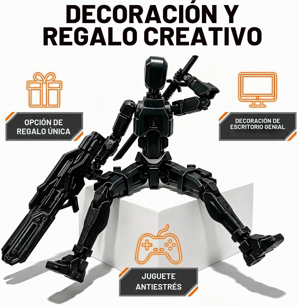 Titan 13 - Juego de figuras de acción de robot simulado multiarticu...