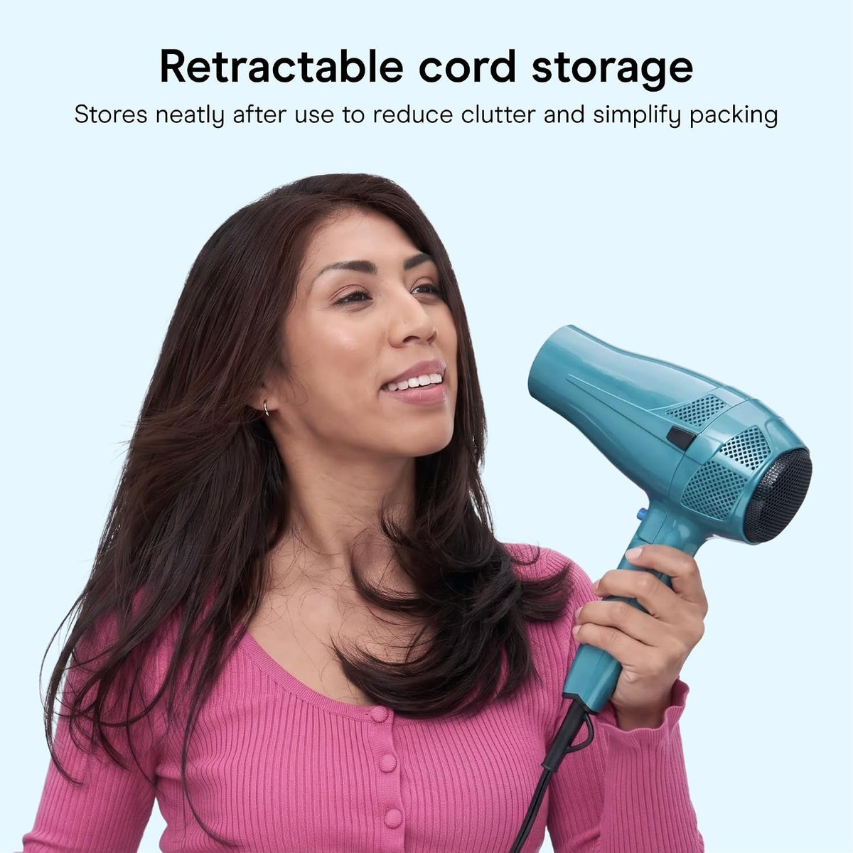 Secador de pelo iónico Conair de 1875 W con mango plegable y guarda...