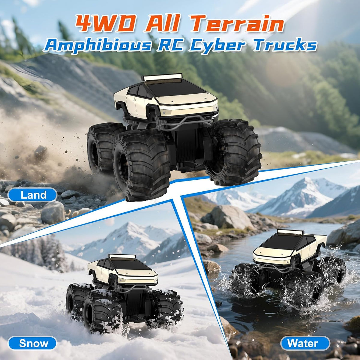 Coche de control remoto para niños, 1:18 Monster Trucks Juguetes An...