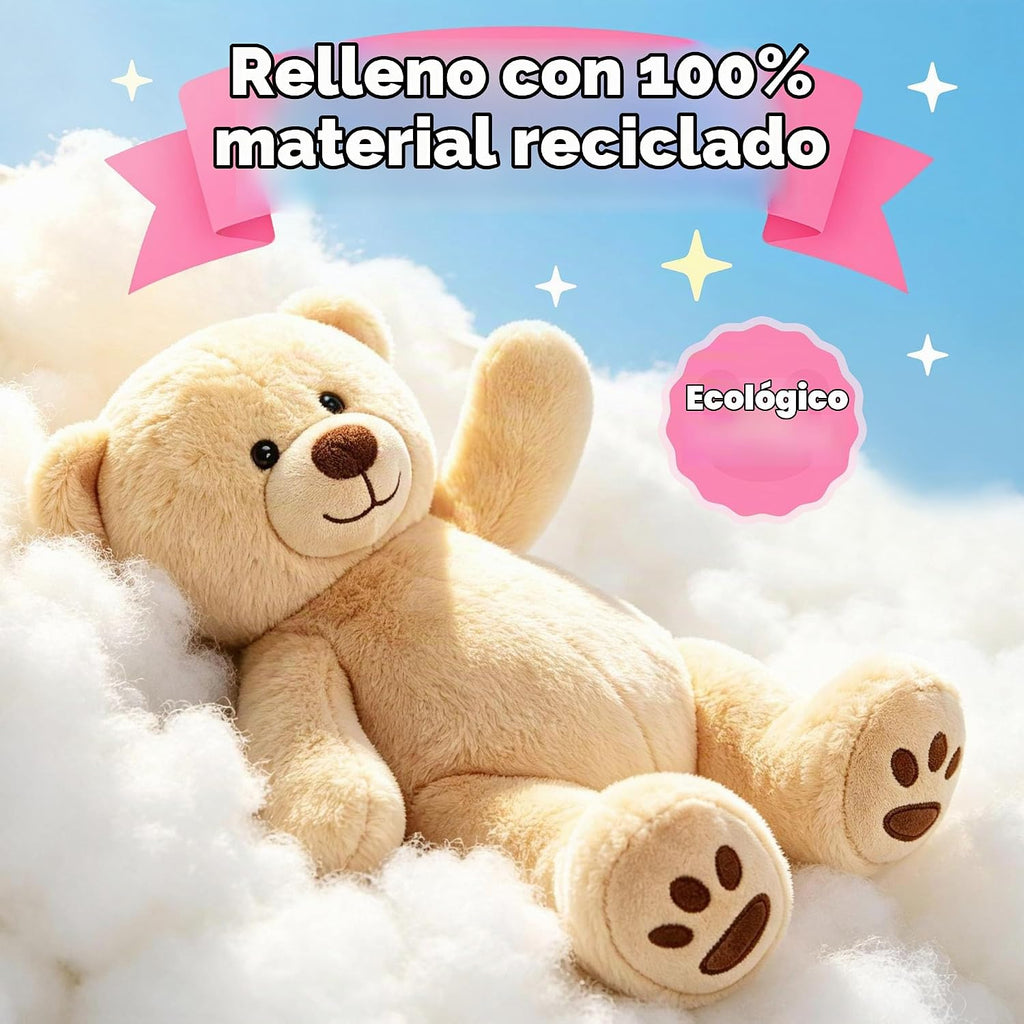 LotFancy Teddy Bear - Peluche de peluche suave de 12.0 in, color ma...