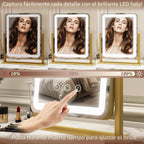 FENNIO Espejo de tocador con luces \u2013 Espejo de maquillaje con...
