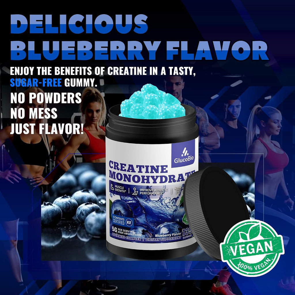 Gomitas de monohidrato de creatina certificadas por NSF para hombre...