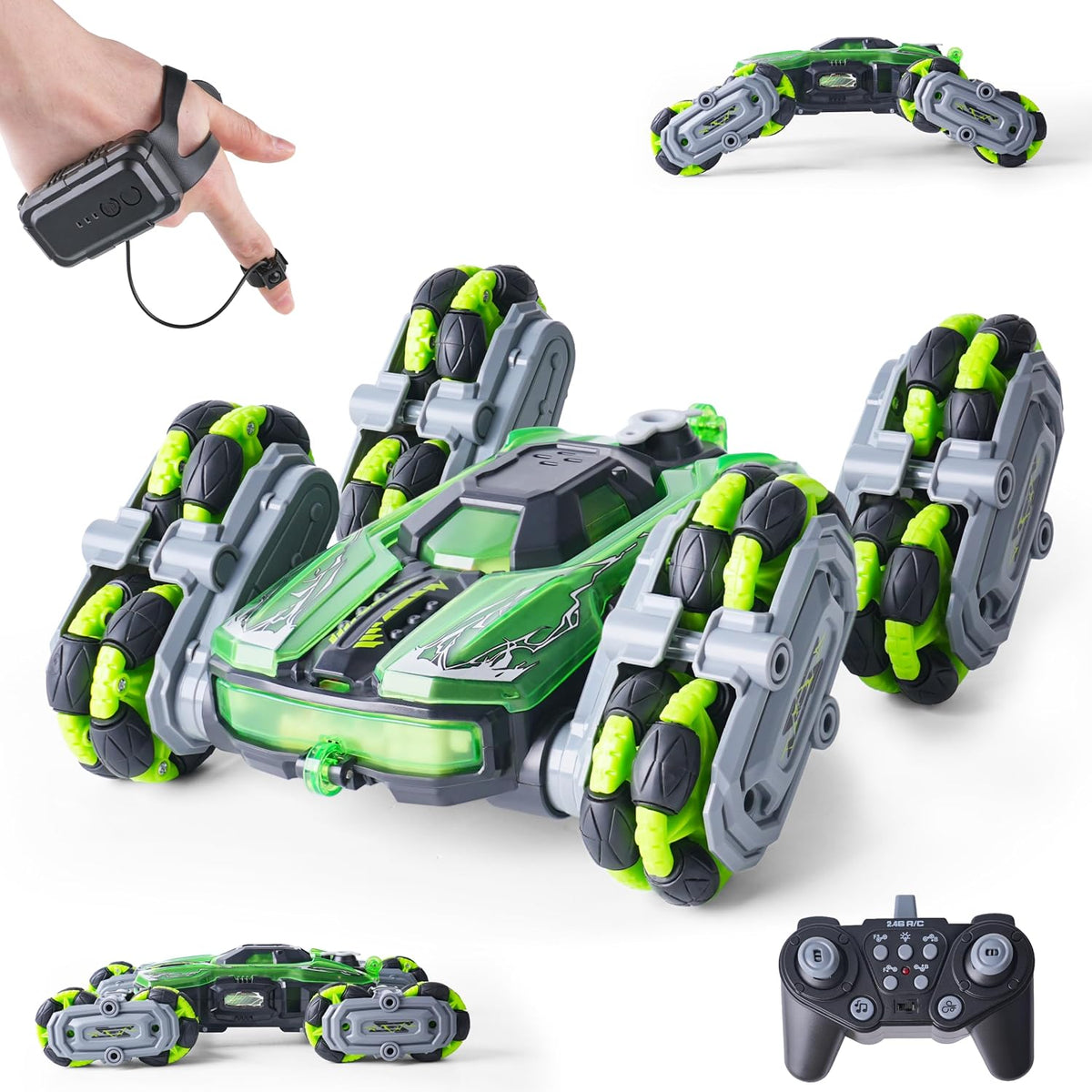 NEXBOX Juguetes de coche de control remoto 8WD para niños, camión d...