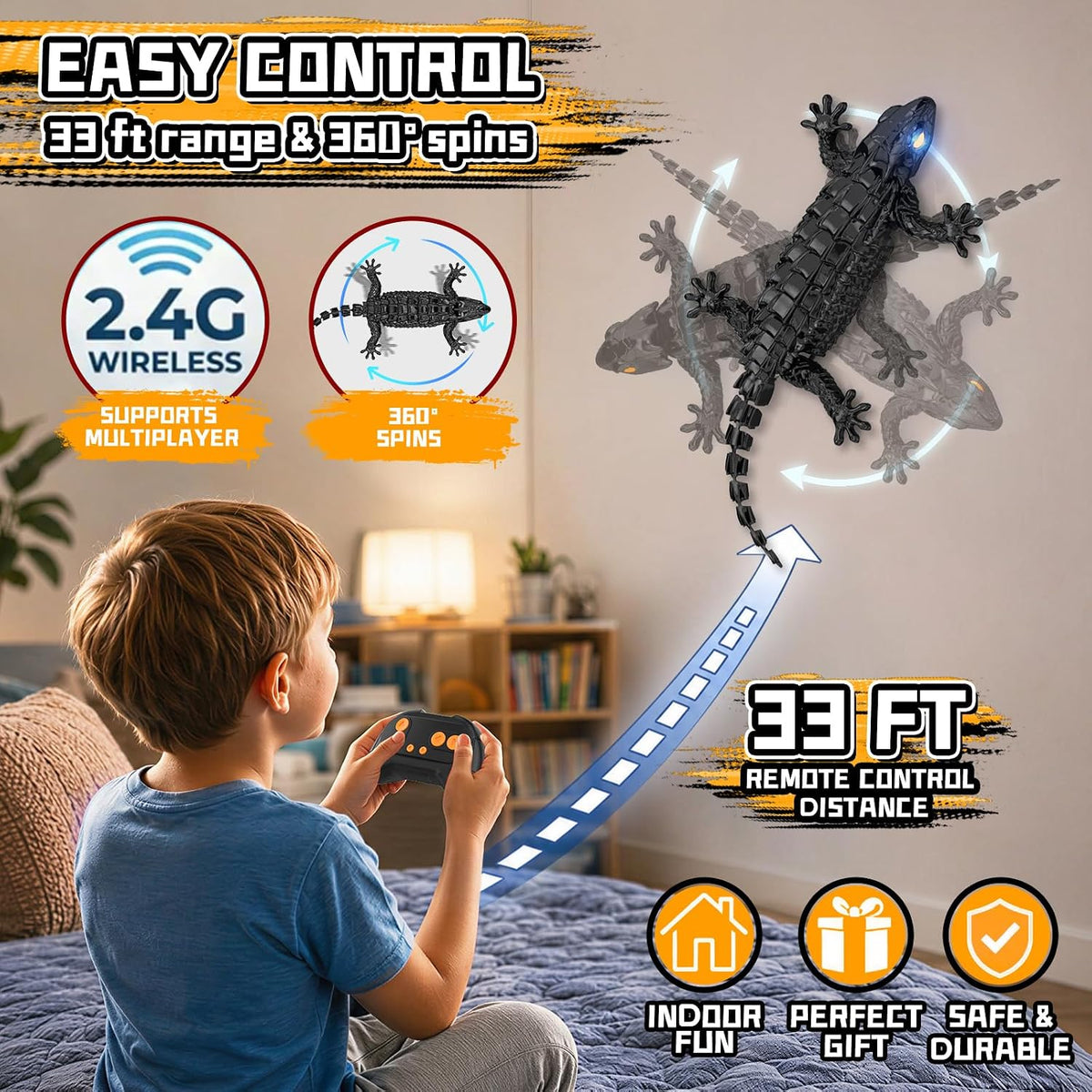 Loueouv Gecko RC trepador de paredes, robot de control remoto recar...