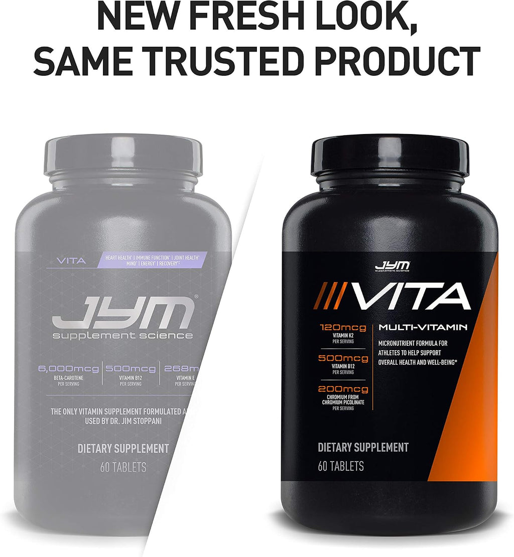 Vita JYM Daily Multivitamínico y mineral de apoyo para hombres y mu...