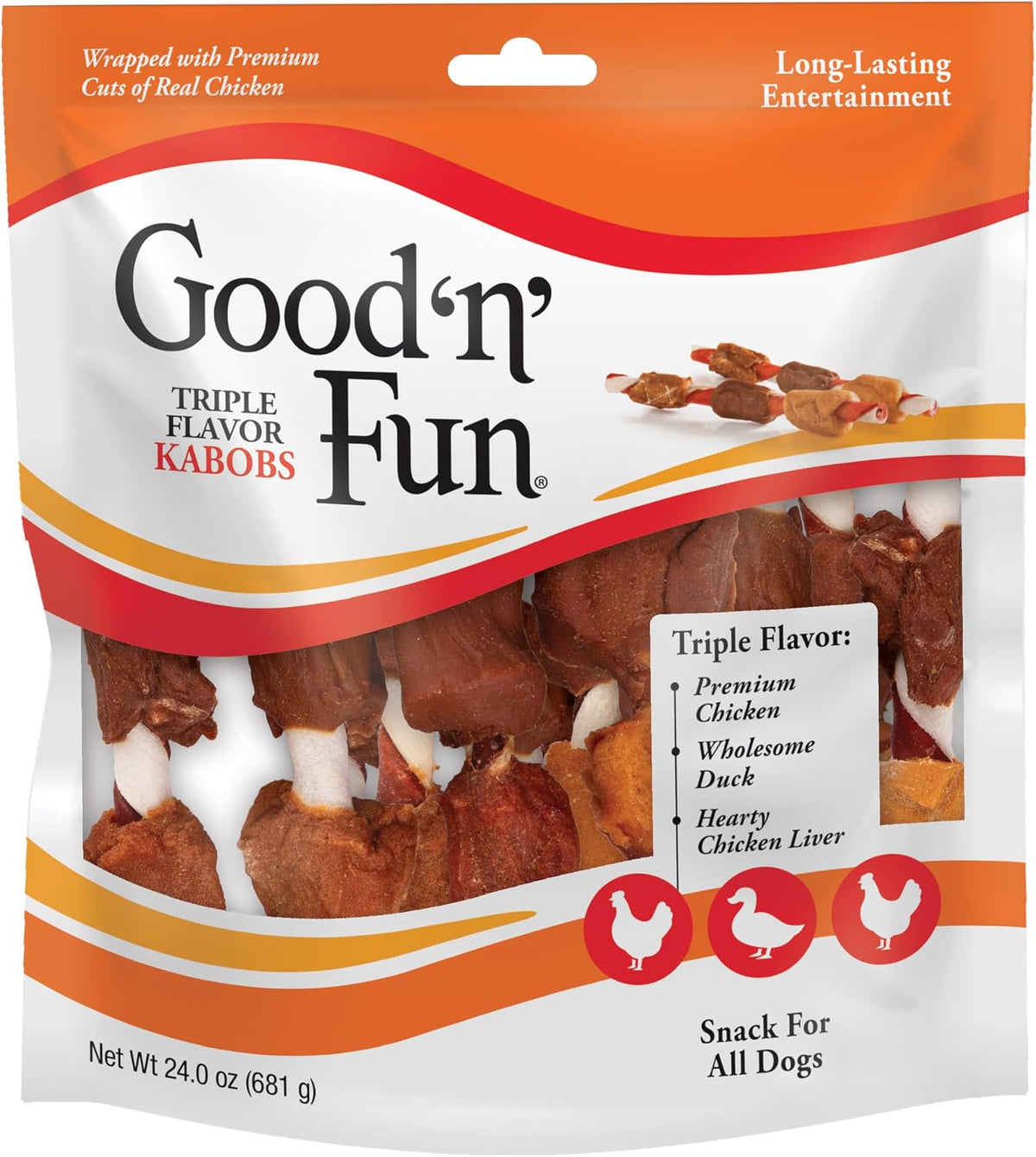 Good'n'Fun - Brochetas de cuero crudo de tres sabores para...