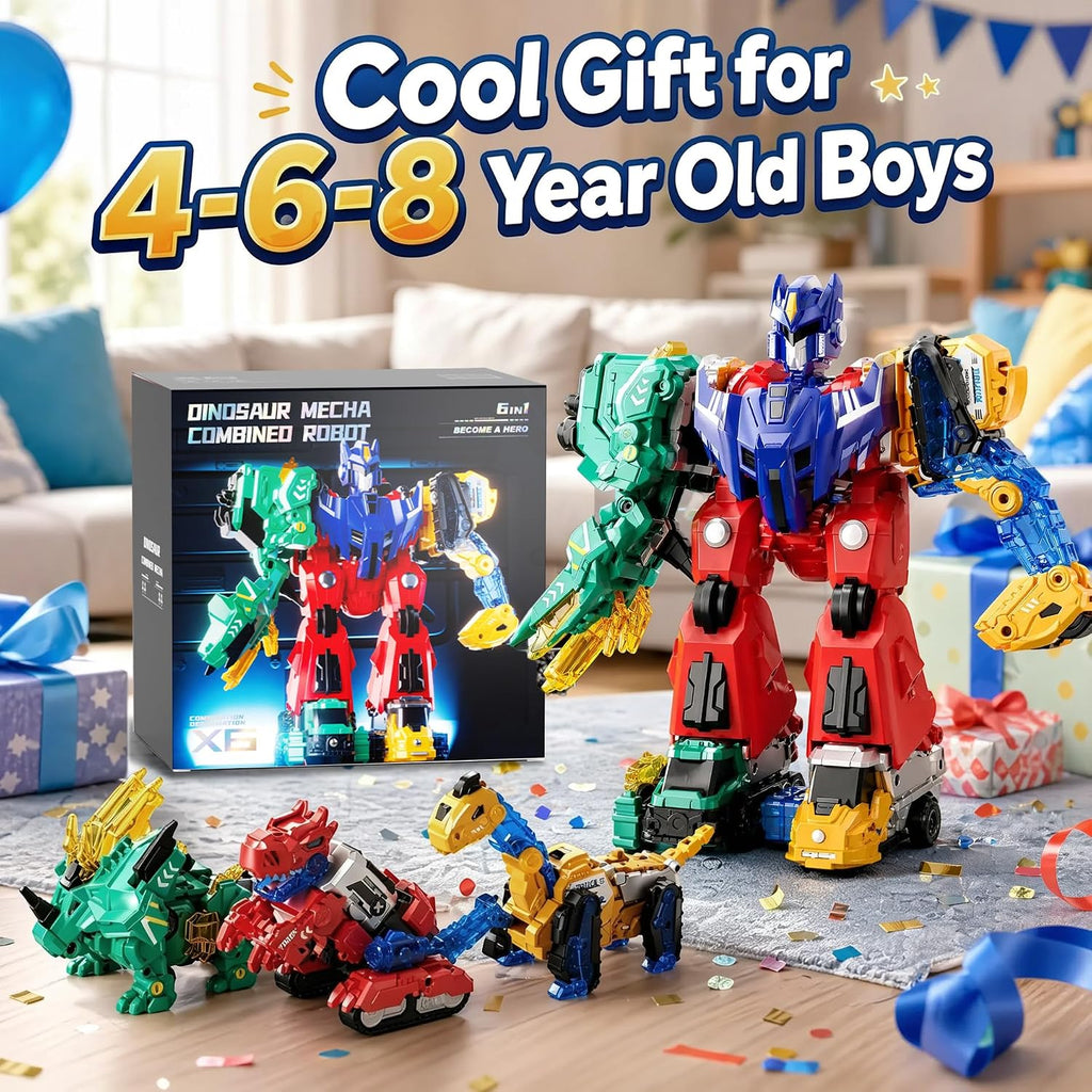 Dimoarch Juguetes de robot transformador de dinosaurios magnéticos...
