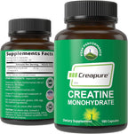 Creapure creatina monohidrato 180 cápsulas de alta pureza alemana h...