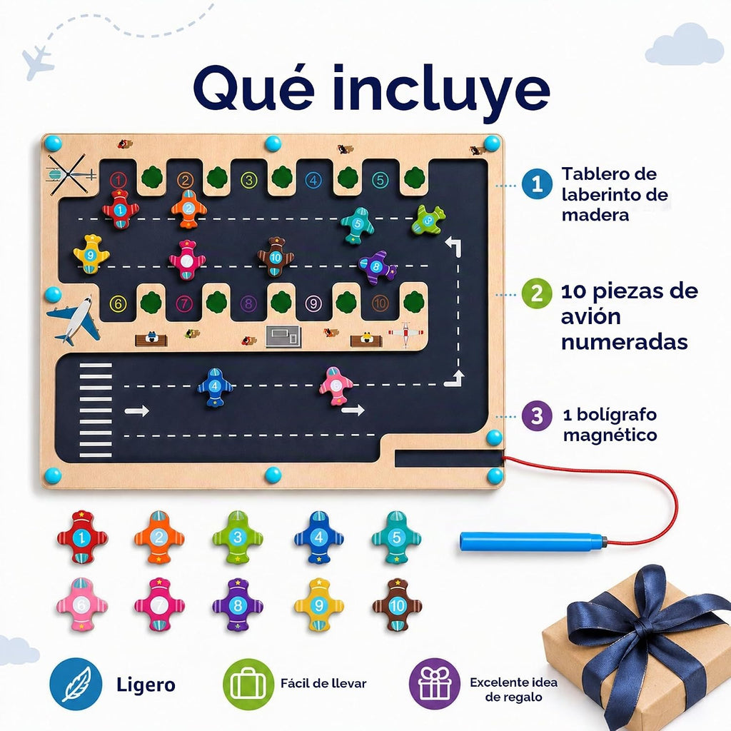Juguete magnético de laberinto de números para niños de 3 a 5 años,...