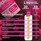 Gomitas de Creatina 5000mg, 30 Porciones Gomitas de Monohidrato de...