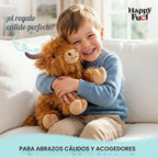 Highland Cow - Animal de peluche apto para microondas, almohadilla...