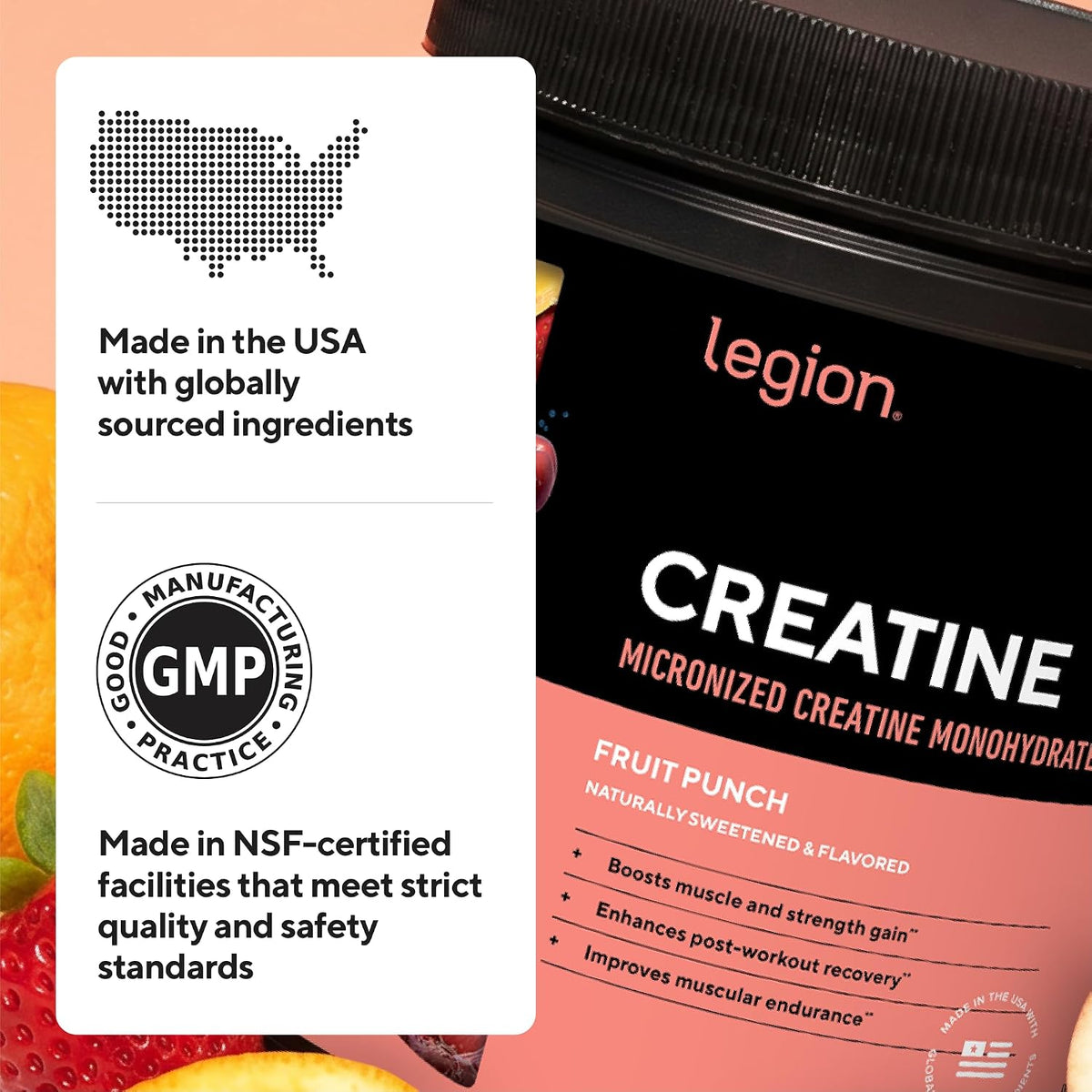 LEGION Suplemento de monohidrato de creatina micronizada, polvo de...