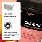LEGION Suplemento de monohidrato de creatina micronizada, polvo de...