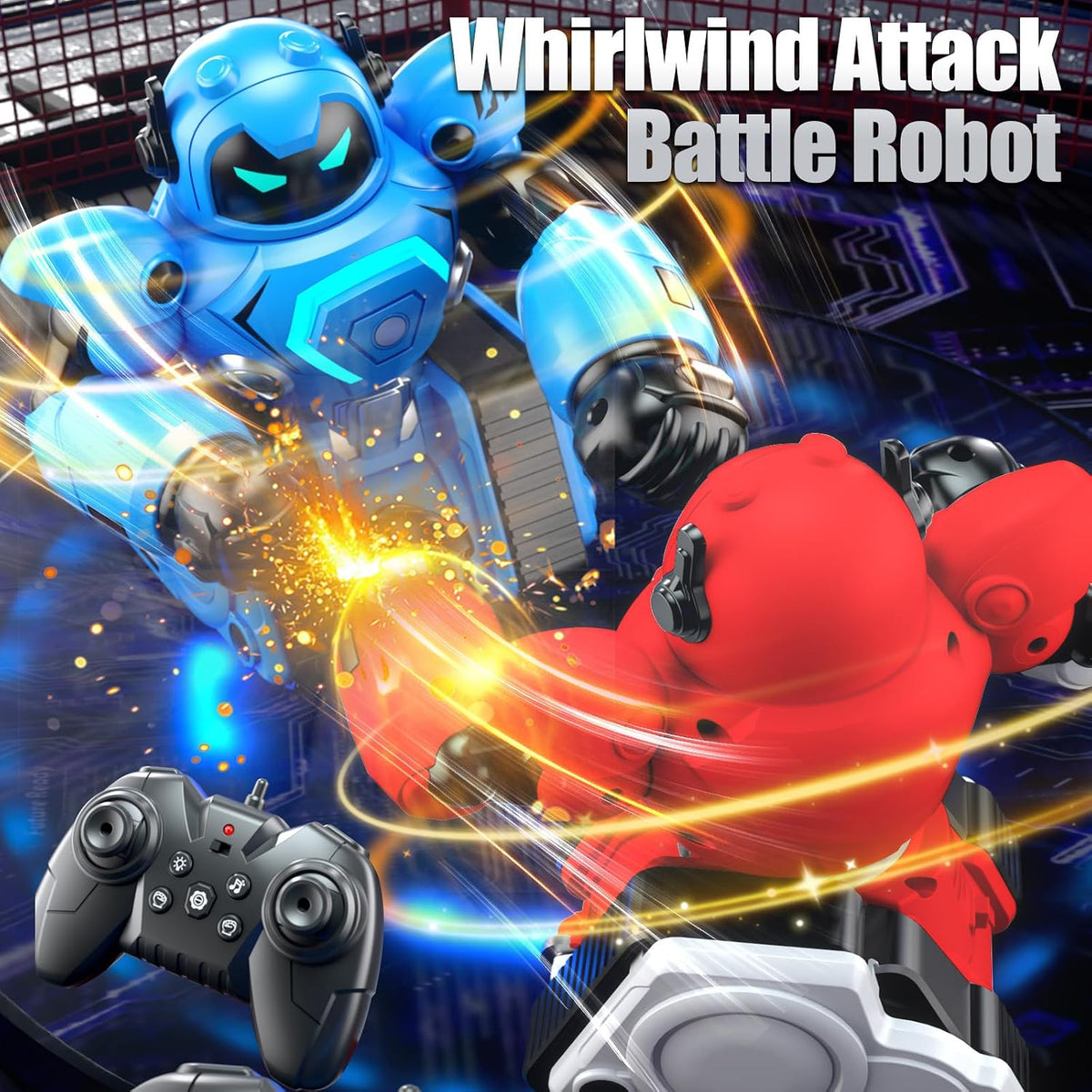 OBEST Juego de 2 robots de lucha con control remoto, robot de batal...